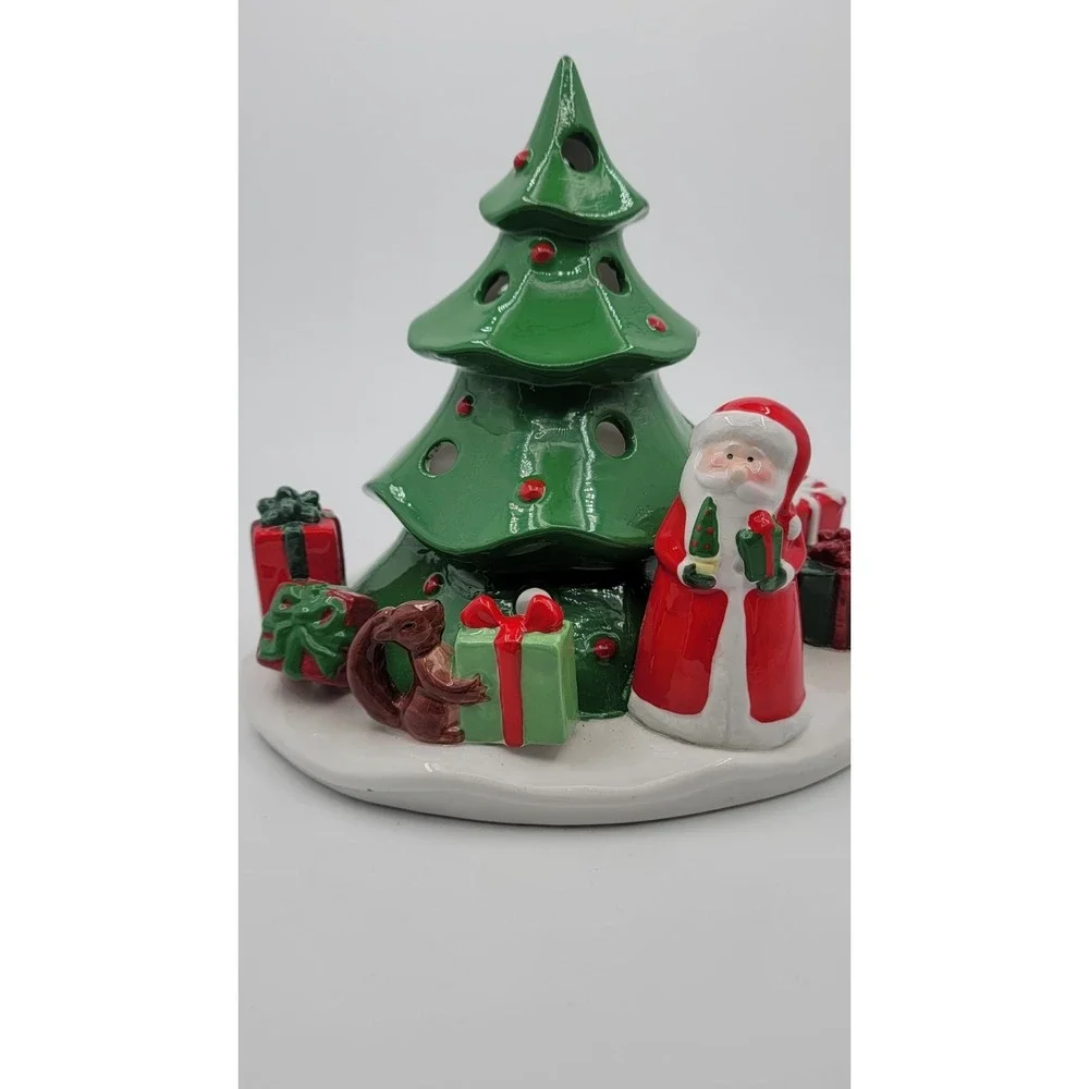 White Barn Candle Co‎ Tealight Christmas Tree  Santa 6